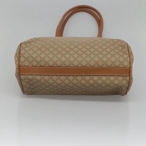 CELINE Macadam Canvas Tote Bag Pvc Beige Gold - Picture 9 of 12